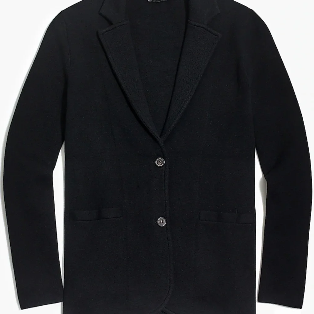 J Crew Factory Sweater Blazer Black Sz XXS - Picture 4 of 9
